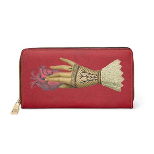 Hand in Heart Zipper Wallet