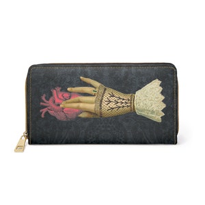 Heart in Hand Zipper Wallet