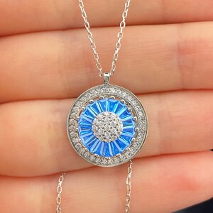 Anxiety Necklace,Relief Necklace,Spinner Necklace,Anxiety Jewelry,Anxiety gift,Anxiety Relief Gift,baguette Stone,925 Sterling Silver