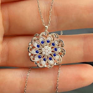Anxiety Necklace,Relief Necklace,Spinner Necklace,Anxiety Jewelry,Anxiety gift,Anxiety Relief Gift,Snowflake Necklace,925 Sterling Silver