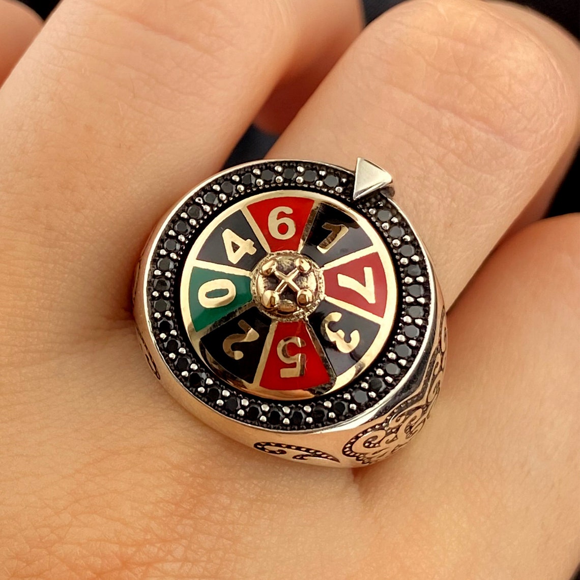 Rolour Rings Handmade Sterling Silver Roulette Ring, Casino Game Jewelry - Etsy