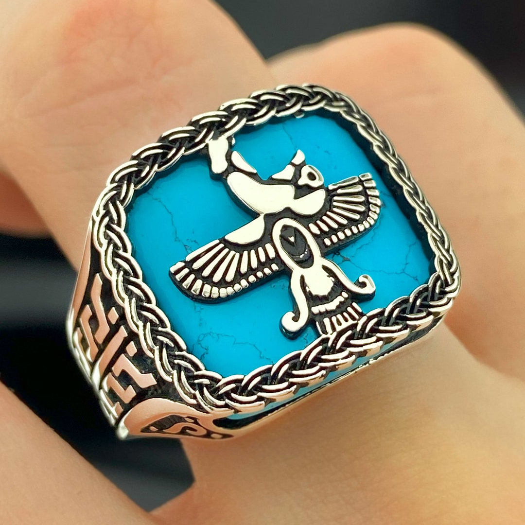 Sterlingzilveren Ahura Mazda-ketting, Faravahar-hanger uit de Perzische mythologie - België Sterlingzilveren Ahura Mazda-ketting, Faravahar-hanger uit de Perzische mythologie - België