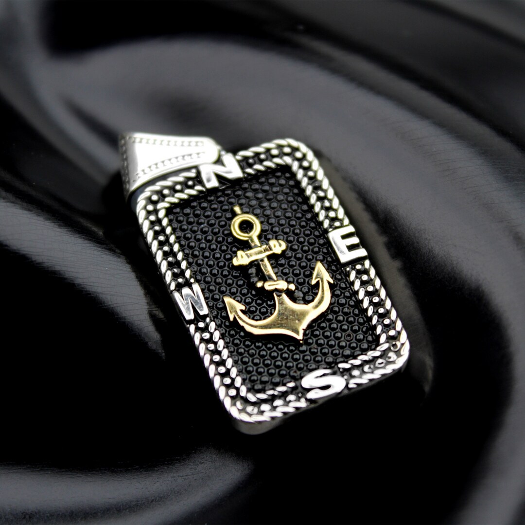 Compass Men's Necklace,anchor Men's Necklace,925k Men Necklace ...