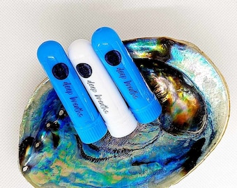 Deep Breaths Aromatherapy Essential Oil Inhaler - Hand-Made by a Certified Herbalist - Holistic Wellness - Respiratory - Herbal Inhaler
