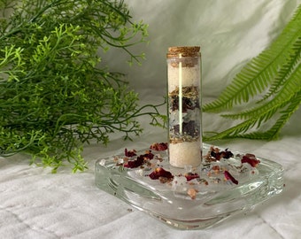 Psychic Enhancement Energy Vial - Herbs, Crystals - Manifestation Jar - Spell Bottle - Witch Bottle - Herbalism - Healing Crystals - Psychic