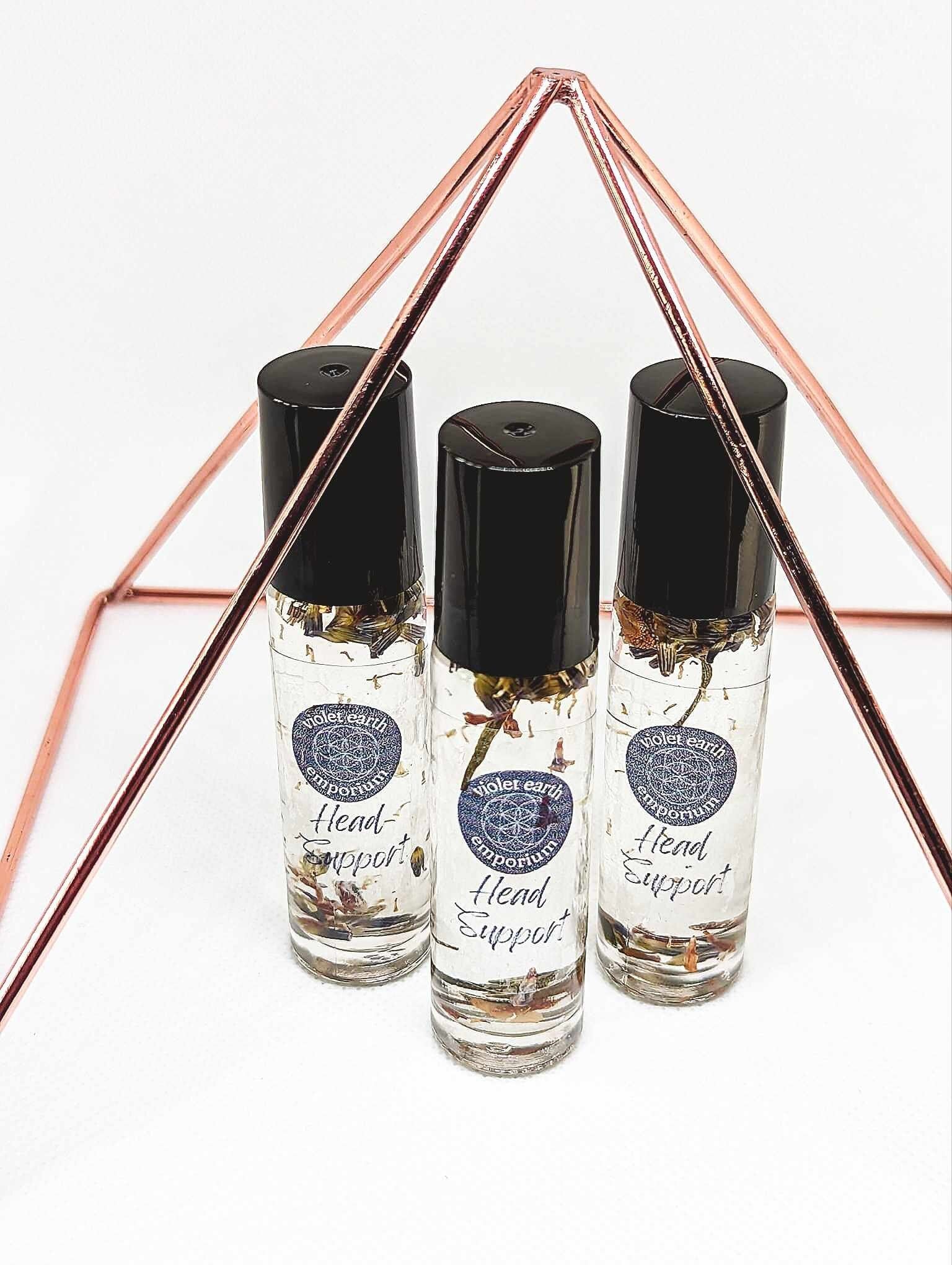 Headache Support - Essential Oil Roller Blend Hand-Made by Certified Herbalist - Migraine, Head and Neck Tension Relief - 10ml Roller Bottle