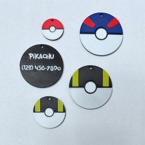 Custom/Personalized Poke Tag | For Pets, Backpack, Keys, Luggage, or Costume | 4 Sizes | 3 Variations