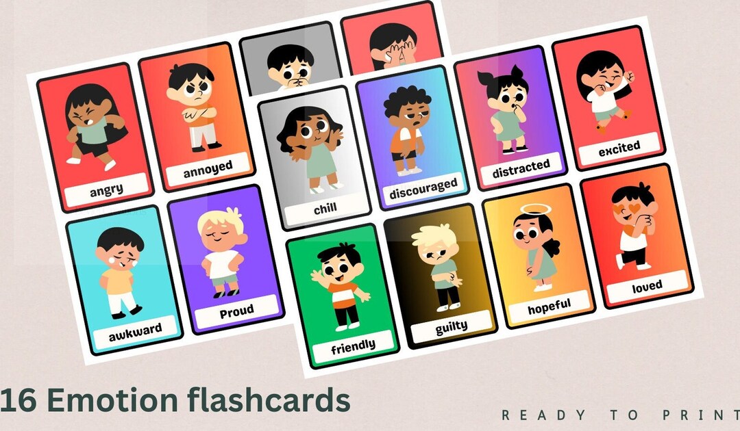 Emotion Flashcards Feelings, Feelings Poster, Emotions Poster, Social