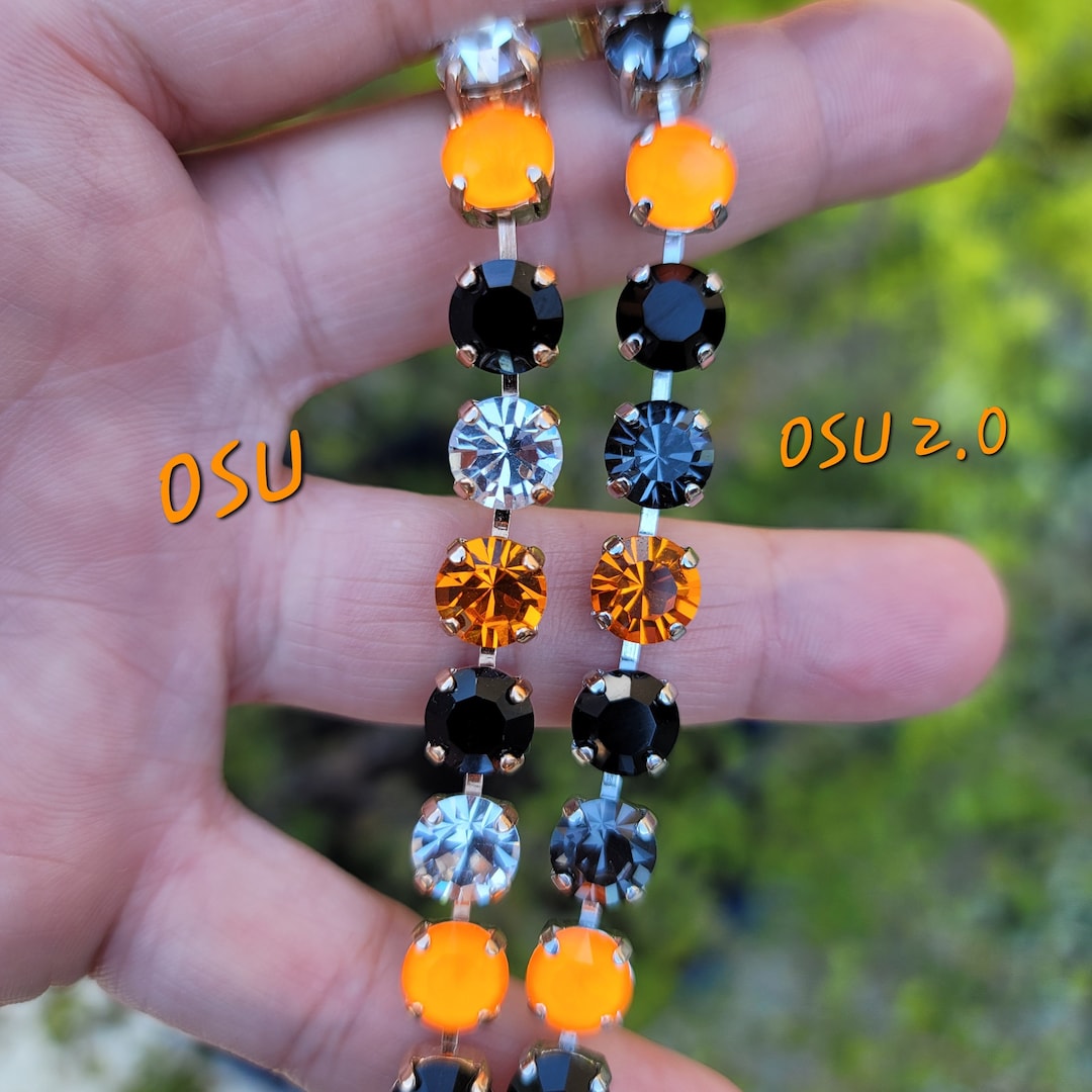 OSU Pokes 2.0, Sport Bracelet, Orange and Black, 8mm, Adjustable ...