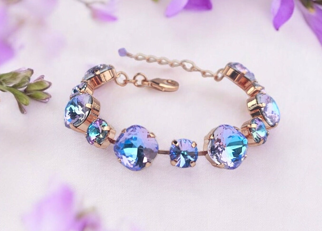 Pink Purple Blue Bracelet - Etsy Pink Purple Blue Bracelet - Etsy