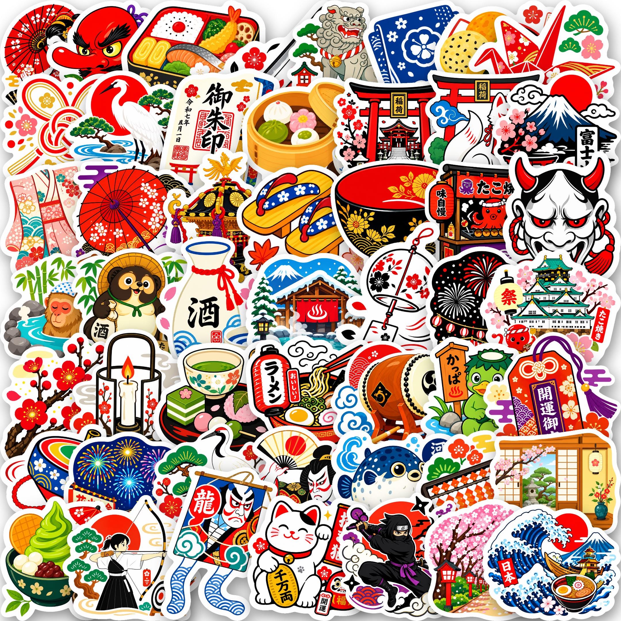 Japan Onsen Stickers - Etsy