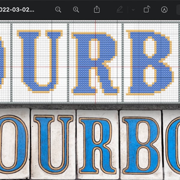 New Orleans Street Tile Cross Stitch Font - PDF Pattern