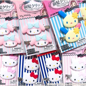 Pinzas para el pelo de Sanrio: Hello Kitty, My Melody, Usahana / Set de pinzas Japan Bang / Regalo kawaii