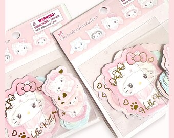 Sanrio Milky Koneko Sticker Set | Hello Kitty My Melody Cinnamoroll Kawaii Sticker Pack | Deco Scrapbook Stickers