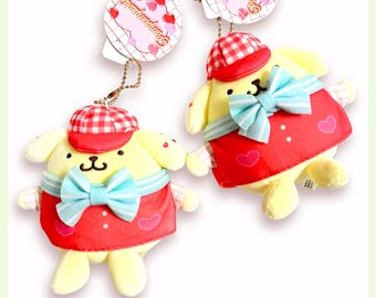 Sanrio Pompompurin Ichigo Shimbun Valentine Mascot Keychain Charm