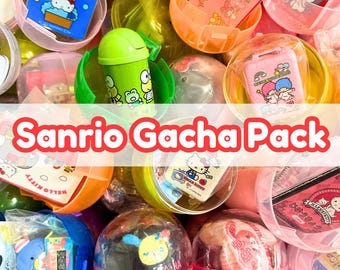 Sanrio Gacha Pack | Capsule Toy Mystery Pack | Kawaii Surprise Set | Hello Kitty Kuromi Cinnamoroll Gachapon