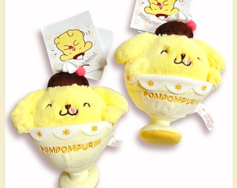 Sanrio Pompompurin 30th Anniversary Pudding Happiness Mascot Keychain Charm