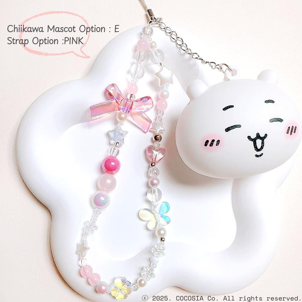 スマホアクセサリー Chiikawa Phone Charm Chiikawa Cell phone stuffed Play Charm Usagi H100mm JAPAN