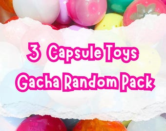 Japanese Gacha Capsule Toy Mystery Pack (3pcs) | Authentic Gashapon Random Box | Anime Character Blind Box from Japan | Surprise Gift Bag