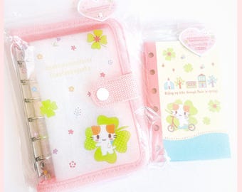 Sanrio Fluffy Nyanko Cat Clover Seal Binder & Sticker Note| Kawaii Sticker Storage Notebook