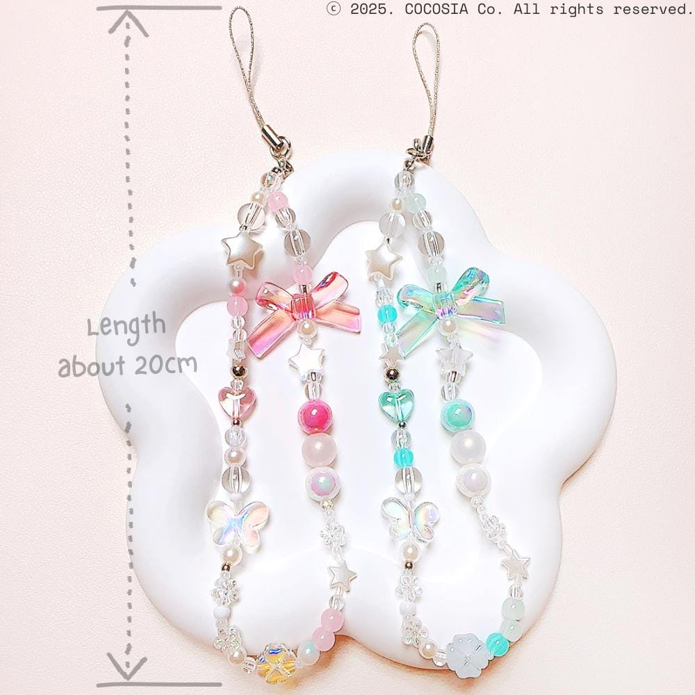 Chiikawa & Hachiware Beaded Keychain: Y2K Cartoon Bag Charm