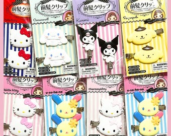 Sanrio Bang Hair Clips – Kawaii Usahana, Hello Kitty, Kuromi | Japanese Gift