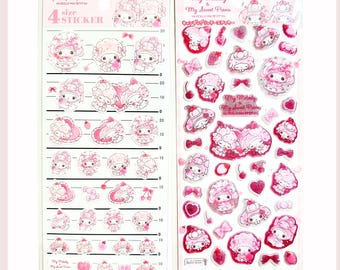 My Melody & My Sweet Piano Dolly Mix Petit Stickers | Glitter or Multi Size Sticker Sheet