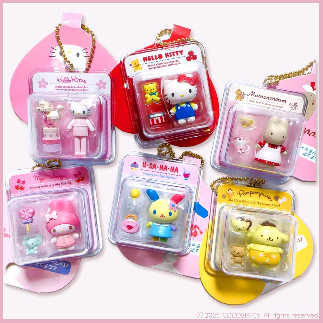 Sanrio Mini Collectible Charm – Usahana, My Melody, Pompompurin