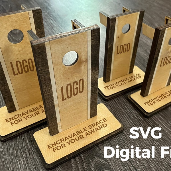 Cornhole Award / Trophy -  Digital SVG File