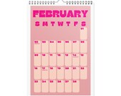 2025 Printable Calendar (A4), Editable 2025 Colorful Calendar Template, Printable Colorful Art Calendar, Risograph Calendar