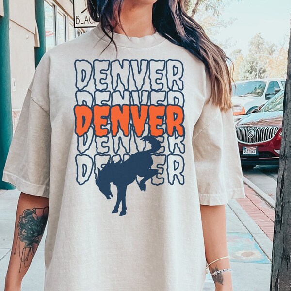 Denver Football T-shirt: Broncos Oversized Shirt - Perfect gift for Broncos Fans