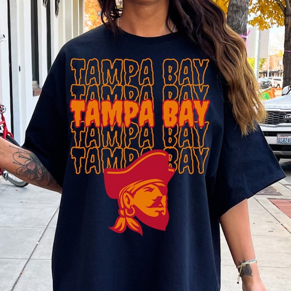 Tampa Bay Throwback Football Team: Football League T-shirt,  Bucs Oversized Shirt - Perfect gift for Buccaneers Fans