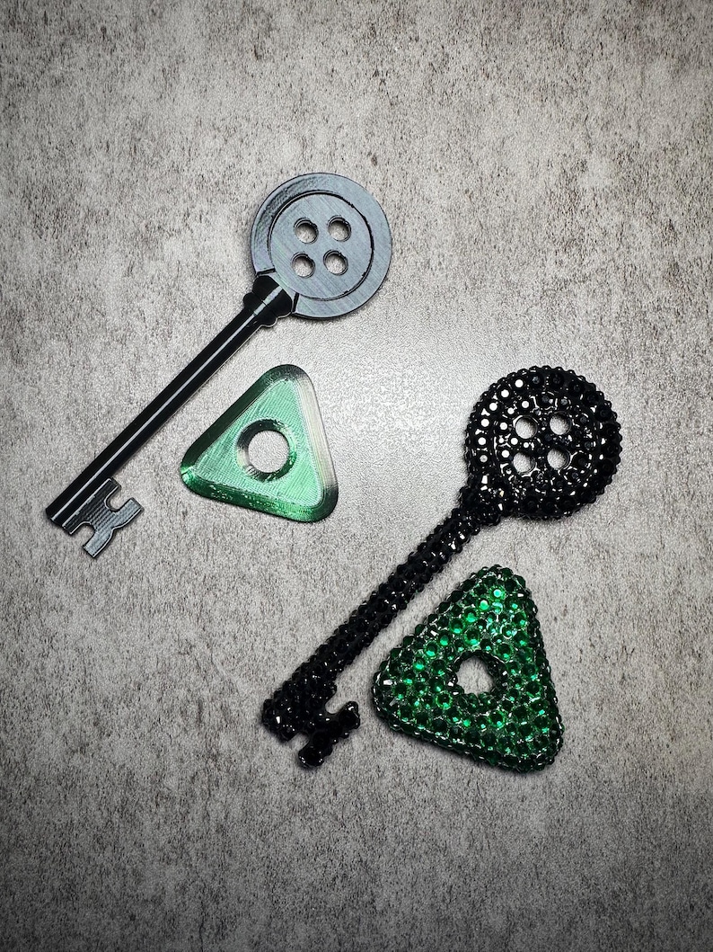 Coraline Skeleton Key Replica - Rhinetstoned or Regular image 1