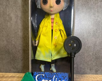 Coraline Doll Replica NECA Brand New Never Been Opened With Jade Seeing Stone and Button Skeleton Key