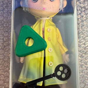 Coraline Doll Replica NECA Brand New Never Been Opened With Jade Seeing Stone and Button Skeleton Key