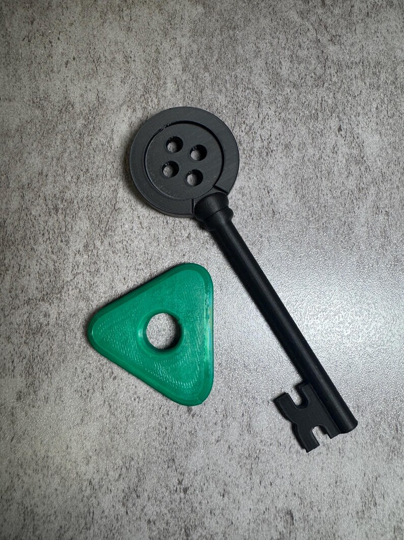 Coraline Skeleton Key Replica - Rhinetstoned or Regular NonRhines Key+Stone