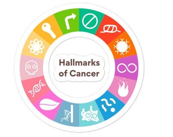 Hallmarks of Cancer Sticker – Biomedical Oncology Gift