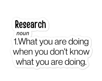 Research Definition Sticker, Science Gift