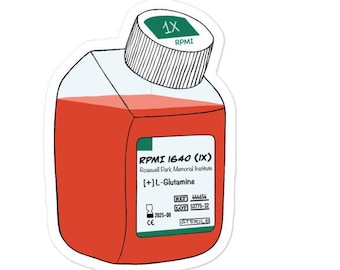 RPMI Cell Culture Media Sticker, Science Biology, STEM Gift