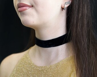 Black choker necklace women, velvet choker, ribbon necklace choker, gothic choker, dainty velvet choker