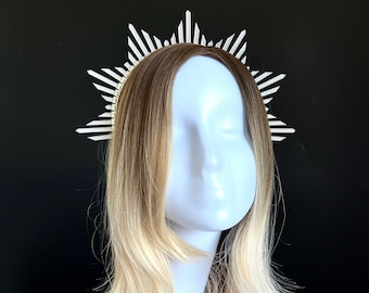 Handmade Halo Crown Headpiece: Sunburst Goddess Headband