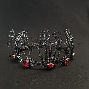 Sugar skull crown male, Demon headpiece, Skeleton king crown crown for men, Gothic crown, Death skull crown, Dark skull headpiece