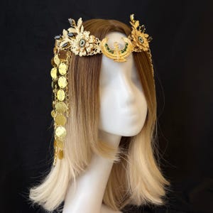 Cleopatra tiara, Egypt princess, Snake crown Egyptian tiara, Cleopatra headpiece, Festival crown, Cleopatra costume, Cleopatra crown