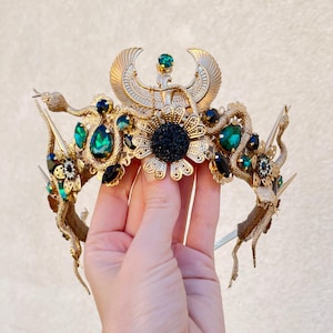 Cleopatra crown Egypt princess Snake crown Egyptian tiara Cleopatra headpiece Cobra crown Festival crown Cleopatra costume
