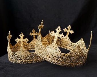 Greek Orthodox Stefana Wedding Crowns for Bride and Groom Ceremony
