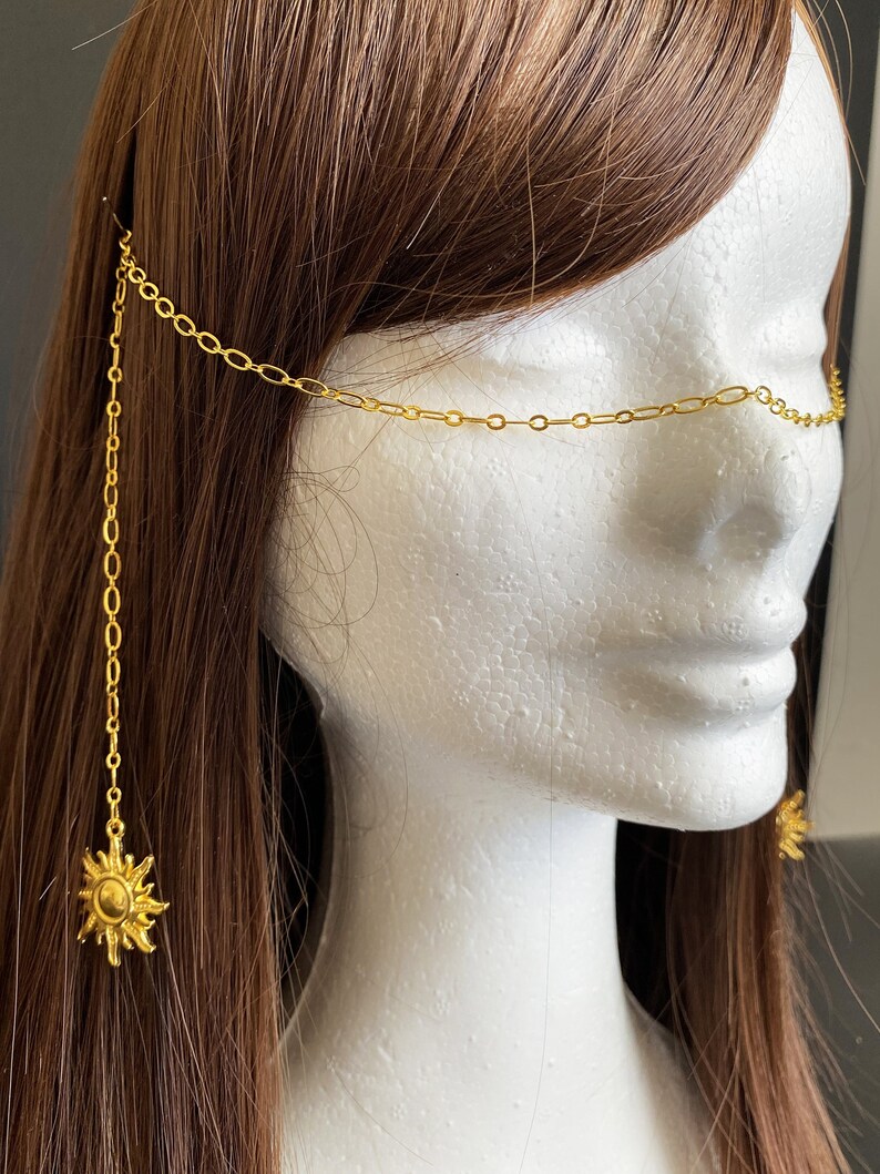 Face Chain Jewelry Feather Face Jewelry Festival Head Chain Etsy