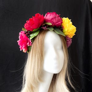 La Catrina crown, Dia de los Muertos flower headband, Day of the dead headband, Frida Khalo headpiece, Mexican flower crown