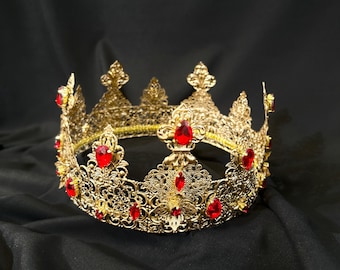 Königskrone Für Herren – Verstellbar, Mit Strass, Für Cosplay & Kostümpartys