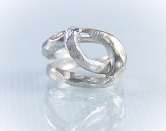 Bague spectaculaire en argent sterling - bague noeud - cadeau unisexe - bijoux pour femmes et hommes