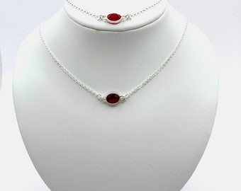 Elegant silver necklace and bracelet set with Swarovski - gifts for women - everyday jewelry - perfect gift - exclusive designs